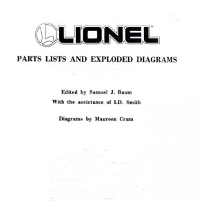 Lionel Parts List and Exploded Diagrams Supplement 31 | Lionel Trains Repair and Replacemnt Parts.