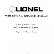 Lionel Parts List and Exploded Diagrams Supplement 33 | Lionel Trains Repair and Replacemnt Parts.