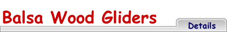 Balsa Wood Gliders