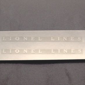  Lionel Train Part 2466T-WLL White Lionel Line Water Slide Decal. Lionel Train New Old Stock, Reproductions, Rebuilt and Used Lionel Train Parts in stock for fast shipping.