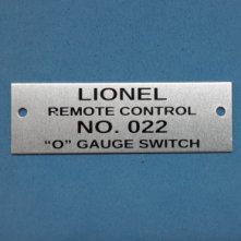  Lionel 022-34 Switch Track Name Plate | Lionel Trains Replacement and Repair Parts