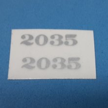 Lionel Train Part 2035-ADS Steam Engine Silver Numbers Decal Set  | Lionel Trains Replacement and Repair Parts