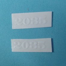 Lionel Train Part 2035-ADW Steam Engine White Numbers Decal Set.  Lionel Train Parts, Lionel Train Repair Parts and Lionel Train Replacement Parts.