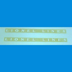  Lionel Train Part 2466T-WLL White Lionel Line Water Slide Decal. Lionel Train New Old Stock, Reproductions, Rebuilt and Used Lionel Train Parts in stock for fast shipping.