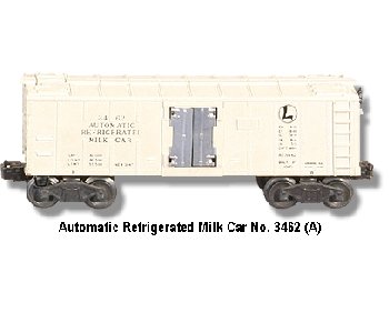 Lionel Train No. 3462 Operating Milk Car