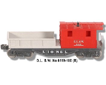Lionel Train No.6119-100 D.L. & W. Work Caboose