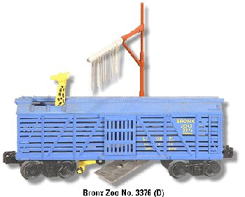 Lionel Trains No.3376 Operating Giraffe Car
