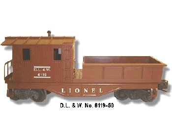 Lionel Train No.6119-50 D.L. & W. Work Caboose