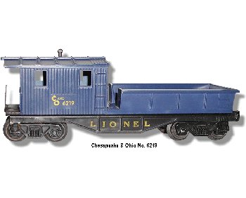 Lionel Train No. 6219 Chesapeake & Ohio Work Caboose