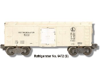 Lionel Train No. 6472 Refrigerator Car