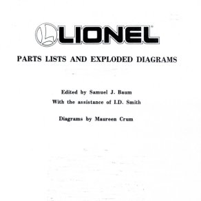 Lionel Parts List and Exploded Diagrams Supplement 28 | Lionel Trains Repair and Replacemnt Parts.