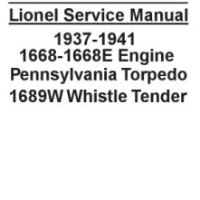  Lionel 1668 and 1668E Service Manual (1937-1941) | Lionel Trains Repair and Replacent Parts