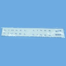  Lionel Train Part 2037-500 Engine Tender Adhesive Decal Set. For 2037 Steam Engine and 1130T Tender. Lionel Train Parts and Lionel Accessory Parts.
