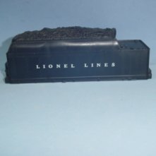 Lionel Train Part 2466 Tender Shell with Silver Letters. Used for tenders 2466,6466W Whistle Tenders and others.  Lionel Train Parts, Lionel Train Repair Parts and Lionel Train Replacement Parts in stock for fast shipping.