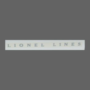  Lionel Train Part 2466T Silver Printing Lionel Lines Water Slide Decal. Lionel Train Parts and Lionel Train Accessory Parts.