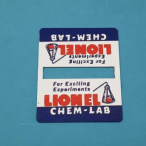 Lionel Train Part 256-3 Chem-Lab Metal Sign. Lionel Train Parts, Lionel Train Repair Parts and Lionel Train Replacement Parts in stock for fast shipping.
