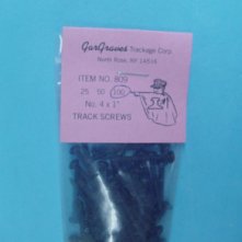 GarGraves 809-1 No.4 X 1" Phillips Pan Head Black Track Screws. Lionel Train Parts, Lionel Train Repair Parts and Lionel Train Replacement Parts in stock for fast shipping.